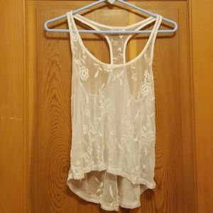 Sheer White Top, Size S